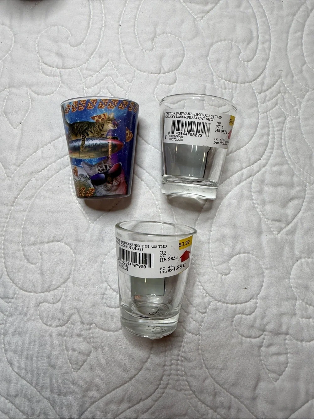 Funny Cat Shot Glass Collection Set of 3